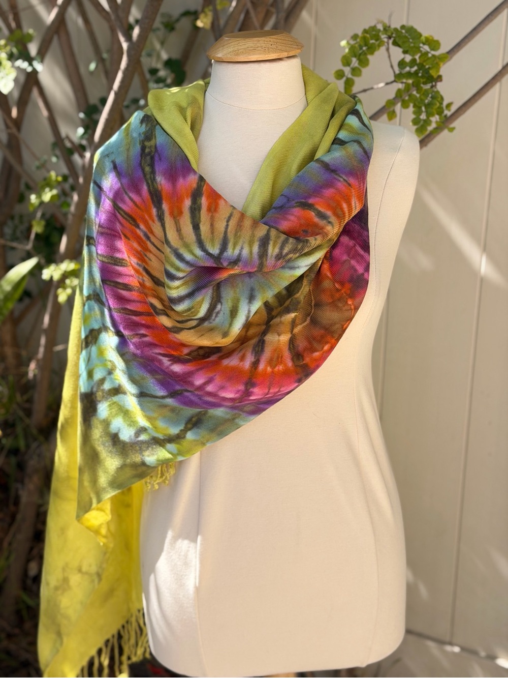 Tie-Dye Multicolor Lightweight Women's Scarf